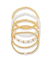 brook & york Gold Plated Makenna Cultivated Pearl Bracelet Set