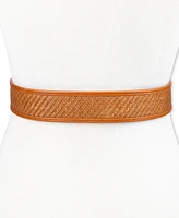 Cole Haan Women's Leather and Raffia Casual Belt