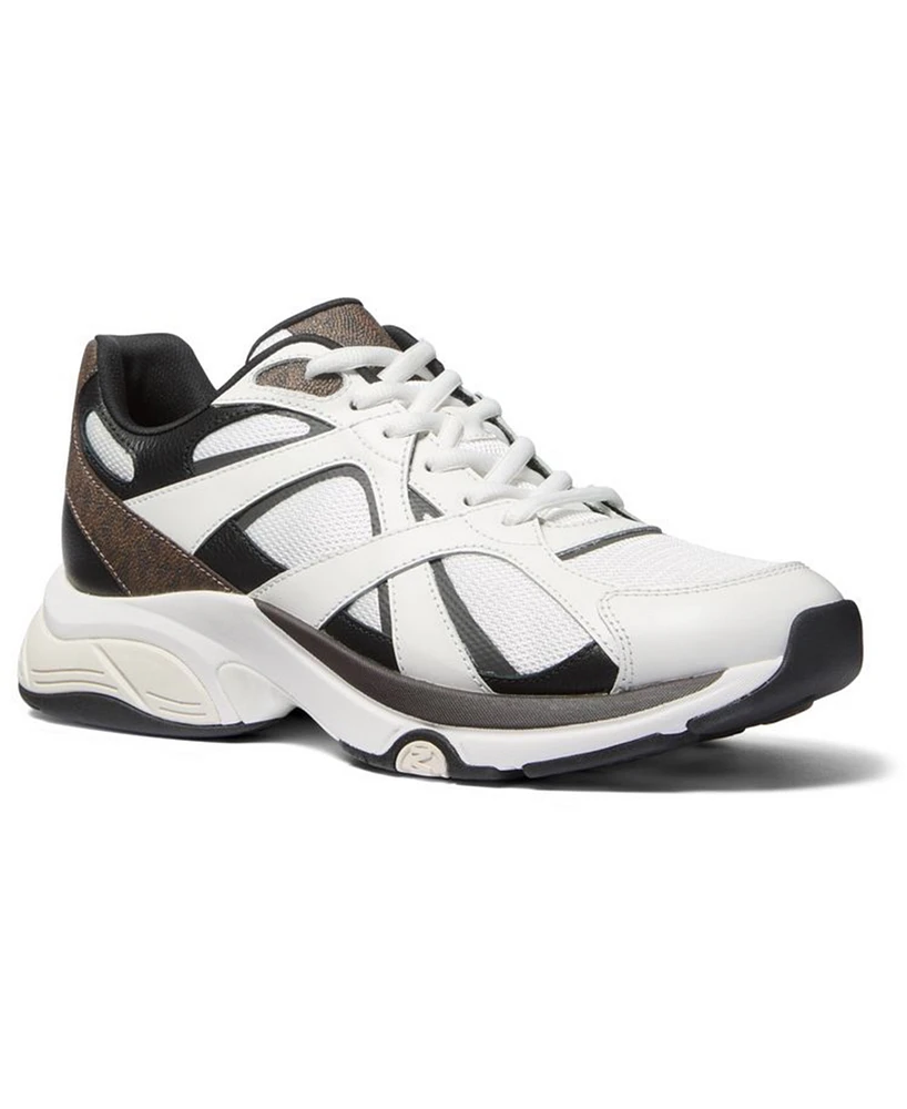 Michael Kors Men's Leo Suede Mixed-Media Trainers