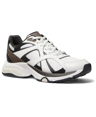 Michael Kors Men's Leo Suede Mixed-Media Trainers