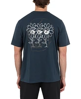 Hurley Men's Skulls And Flowers Short Sleeve T-Shirt