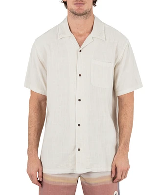 Hurley Men's Laguna Camp Embroidered Short Sleeve Shirt