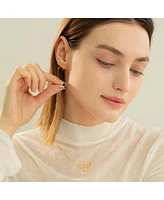 Sterling Silver 18k Gold Plated Colette Chic Bow Stud Earrings
