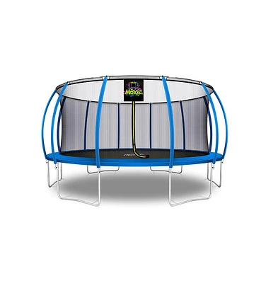 Plexalife Pumpkin-Shaped Outdoor Trampoline Set with Premium Top-Ring Frame Safety Enclosure, Ft