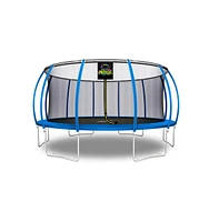 Plexalife Pumpkin-Shaped Outdoor Trampoline Set with Premium Top-Ring Frame Safety Enclosure, Ft