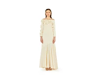 Amri Women's Off-The-Shoulder Floral Embellished Flary Gown