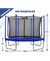 Plexalife Ft Round Trampoline Set with Safety Enclosure System - Backyard Trampoline - Outdoor Trampoline for Kids