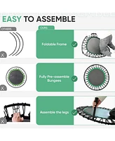 Zenova Rebounder Trampoline for Adults with Bungee Cords, Portable Fitness Exercise Mini Trampoline Without Handle