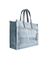 True Religion Striped Denim City Tote
