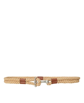 Lauren Ralph Rope Anchor-Toggle Skinny Belt