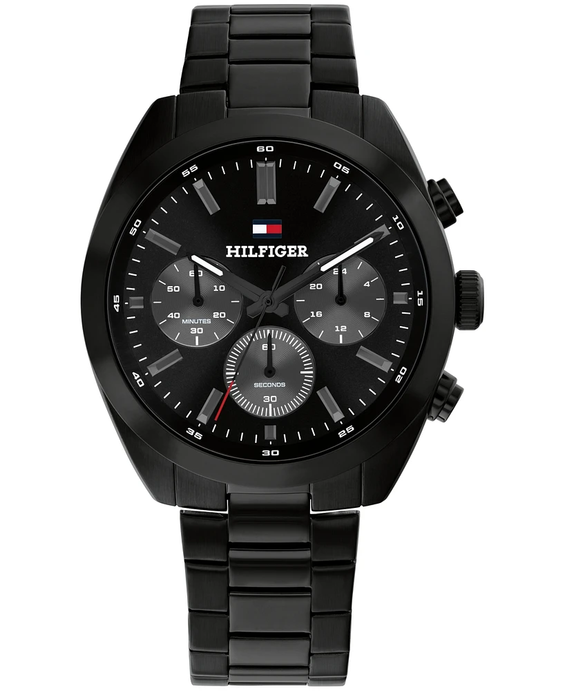Tommy Hilfiger Men's Chronograph Black Ip Stainless Steel Bracelet Watch, 40mm