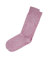 Trafalgar Men's Leo Polka Dot Mercerized Cotton Mid-Calf Socks