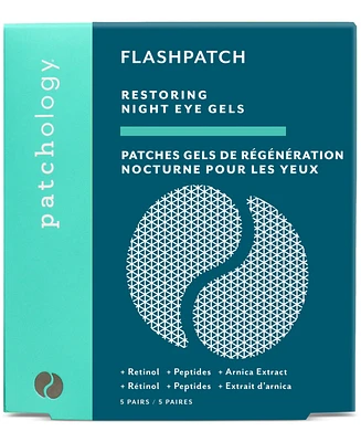 Patchology FlashPatch Restoring Night Eye Gels, 5pk