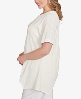 Ruby Rd. Plus Solid Crinkle Knit Top