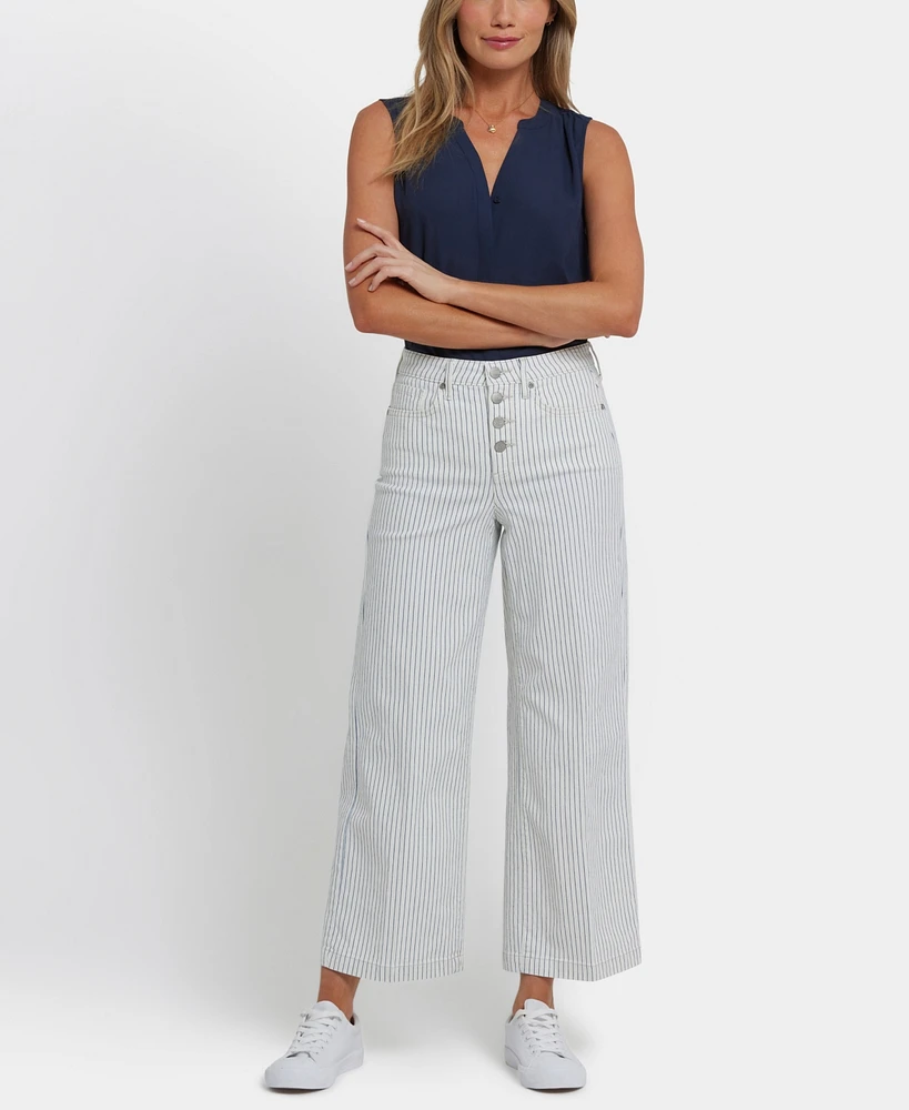 Nydj Women's High Rise Teresa Wide Leg Ankle Jeans
