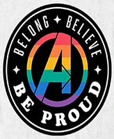 Fifth Sun Men's Belong Believe Be Proud Short Sleeve T-Shirt