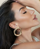 Ettika Open Circle Statement Earrings