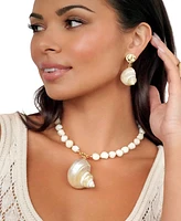 Ettika Sunken Treasure Shell Drop Earrings