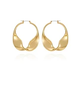 Vince Camuto Gold-Tone Sculptural Twisted Hoop Earrings