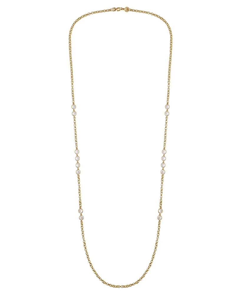 Vince Camuto Gold Tone Long Station Necklace