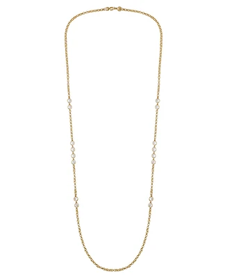 Vince Camuto Gold Tone Long Station Necklace