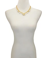 Vince Camuto Cultivated Pearl Chain Link Toggle Necklace