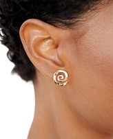 Ettika Aura Swirl Stud Earrings