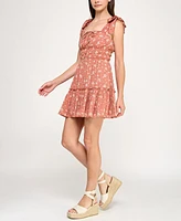 Trixxi Juniors' Printed Sleeveless Fit & Flare Dress
