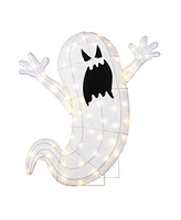 Glitzhome 35.5" Lighted Halloween Ghosts Outdoor Decor with Warm White Led Lights