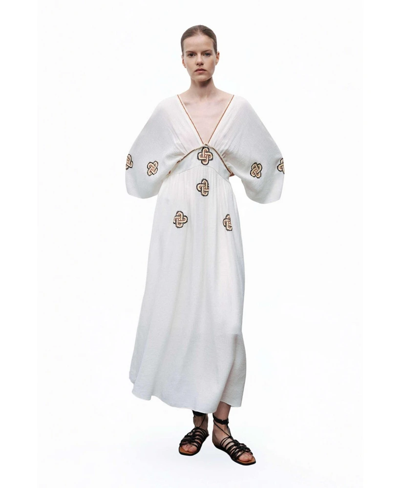 Nocturne Women's Maxi Dress with Embroidery Details
