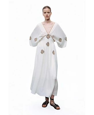 Nocturne Women's Maxi Dress with Embroidery Details