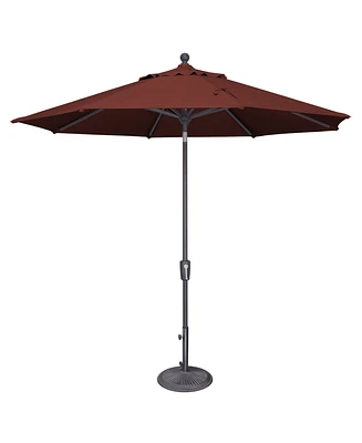 Mondawe 9FT Octagon Patio Umbrella with Push-Button Tilt, Anthracite Frame