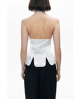 Nocturne Women's Blouse with Bow Detail