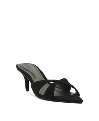 Schutz Women's Hilda Leaf Pointy Toe Mule Sandals