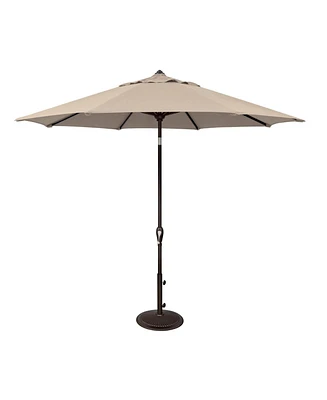 Mondawe 9FT Solefin Octagon Patio Umbrella with Auto Tilt, Black Frame