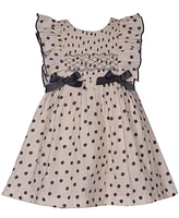Bonnie Baby Girls Polka Dot Smocked Dress