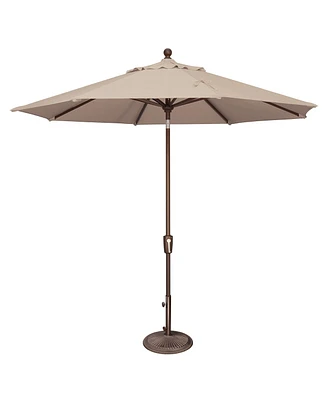 Mondawe 9FT Solefin Octagon Patio Umbrella with Push-Button Tilt