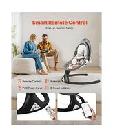 Slickblue Kids Swing 5 Speeds 3 Seat Positions Remote Control Toy Bar 3 Toys