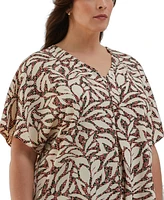 Ella Rafaella Plus Layered Dolman Short Sleeve Top
