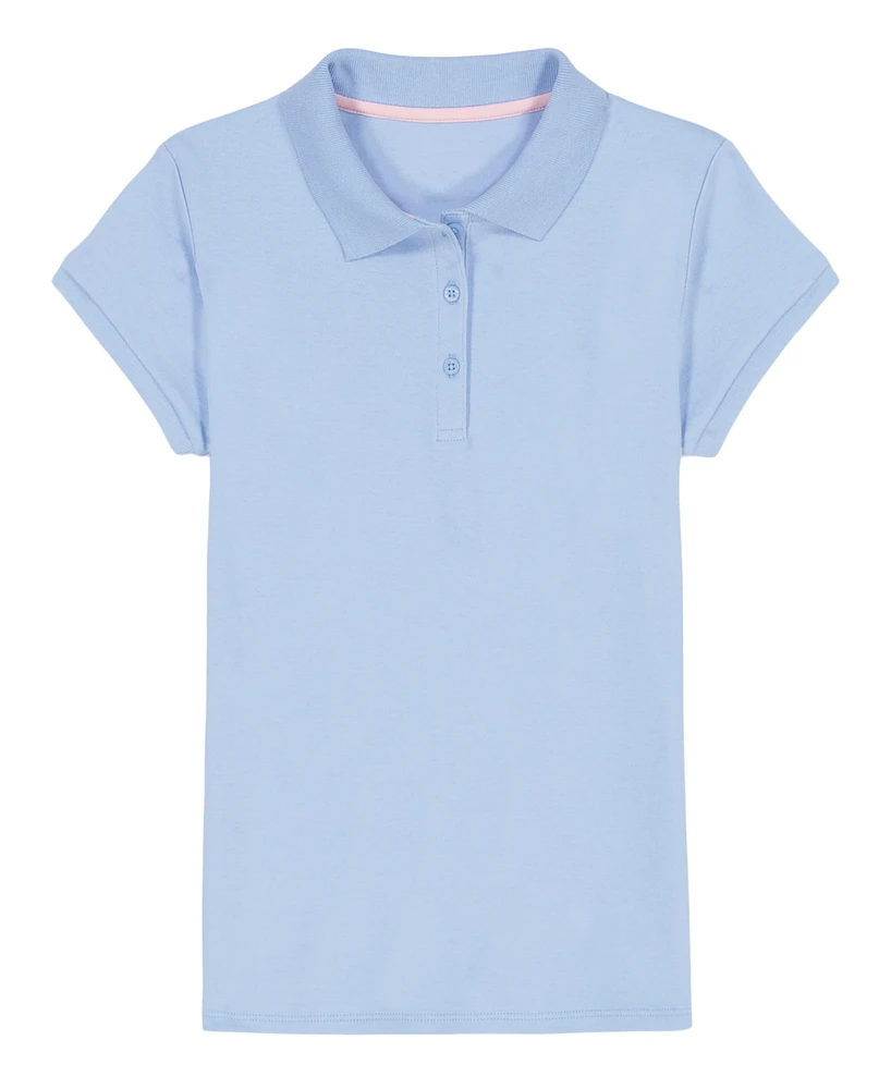 Nautica Little Girls Short Sleeve Interlock Polo Shirt