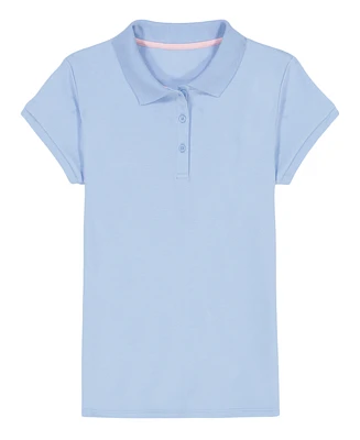 Nautica Little Girls Short Sleeve Interlock Polo Shirt