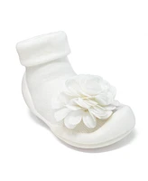 Komuello Baby Girl First Walk Sock Shoes Corsage