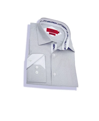 Elie Balleh Little Boys Grey Button-Down Slim Fit Shirt