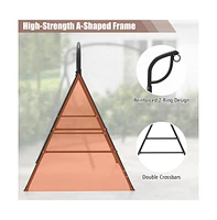 Patio Metal Swing Stand with Double Side Bars and 2-Ring Design