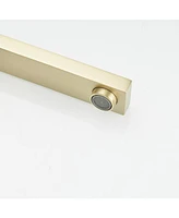 8 in. Widespread Double Handle Bathroom Faucet With Supply Hose in Brushed Gold