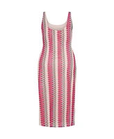 City Chic Plus Leilani Stripe Dress