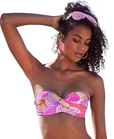 Lascana Women's Butterfly Print Bandeau Bikini Swimsuit Top