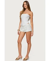 Edikted Women's Hadar Linen Look Corset