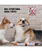 Nocciola 3 Pack Squeaky Camel Chewgarette Dog Toys with a Box, Interactive Plush Toys for Small Medium Dogs Pitbull Frenchie