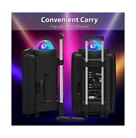 Pyle 700W Wireless Portable Pa Speaker System – Rechargeable, Bluetooth, Usb, Micro Sd, Fm, Aux, Mic & Dj Lights – For Parties